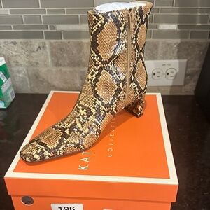 Katy Perry Collections Snake Print Ankle Boots - Tan and Black